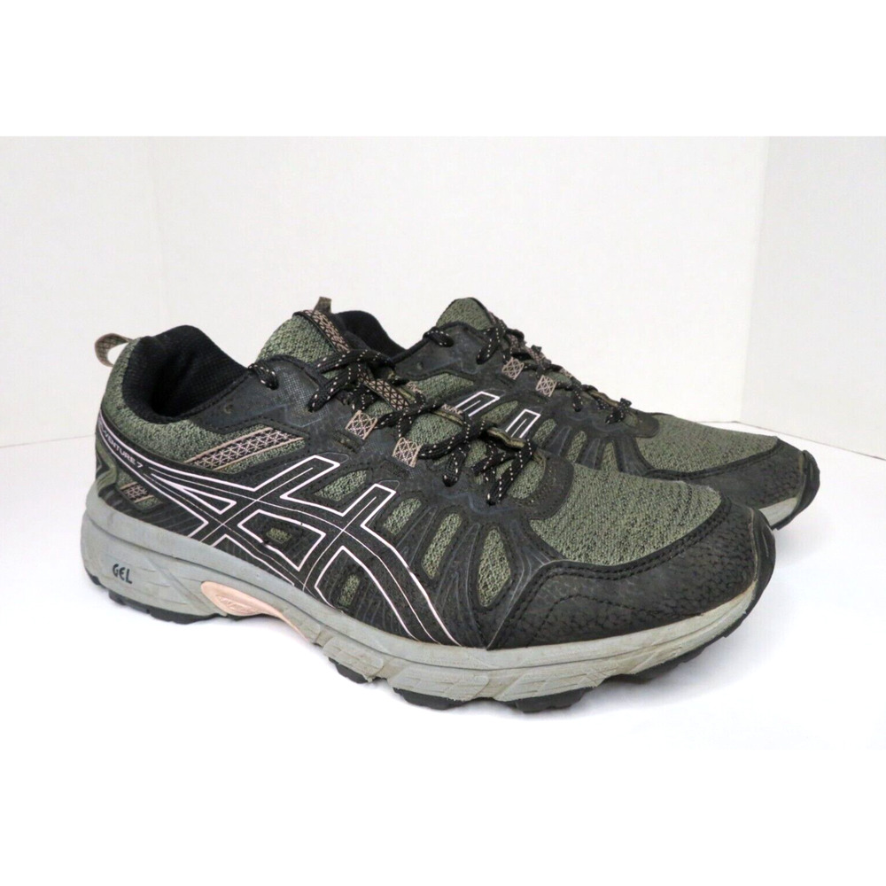 ASICS GEL-Venture 7 Women's Trail Running Shoes Gray Green 1012A627 - Size 9.5